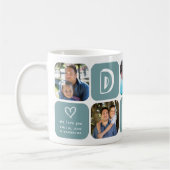 Custom Picture Photo Collage for Dad Gift Green Koffiemok (Links)