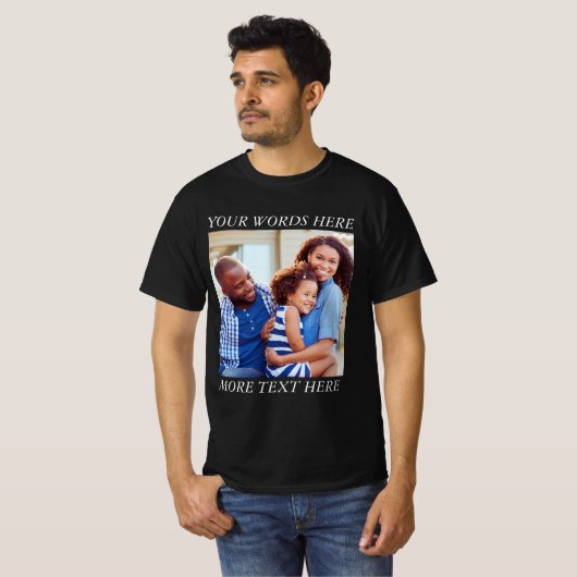 Custom Picture T-Shirt with Editable Text (Voorkant volledig)