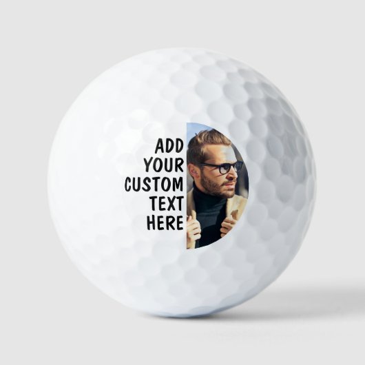 Custom Picture With Text Golf Balls Golfballen (Voorkant)