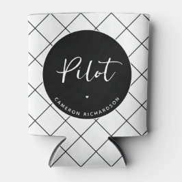 Custom Pilot Aviation School Afstuderen Elegant Blikjeskoeler