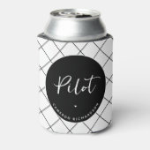 Custom Pilot Aviation School Afstuderen Elegant Blikjeskoeler (Blikje Achterkant)