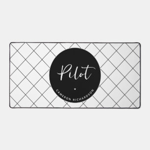 Custom Pilot Aviation School Afstuderen Elegant Bureaumat