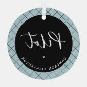 Custom Pilot Aviation School Afstuderen Elegant Glas Ornament (Achterkant)