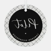 Custom Pilot Aviation School Afstuderen Elegant Glas Ornament (Achterkant)