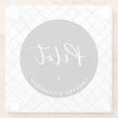 Custom Pilot Aviation School Afstuderen Elegant Glazen Onderzetter (Achterkant)