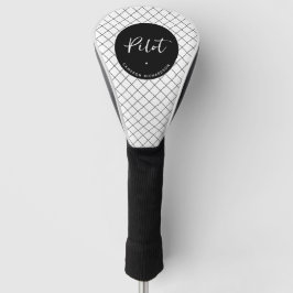 Custom Pilot Aviation School Afstuderen Elegant Golfheadcover