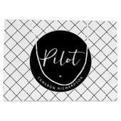 Custom Pilot Aviation School Afstuderen Elegant Groot Cadeauzakje (Achterkant)