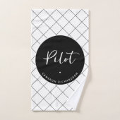 Custom Pilot Aviation School Afstuderen Elegant Handdoek (Handdoek)