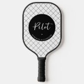 Custom Pilot Aviation School Afstuderen Elegant Pickleball Paddle (Achterkant)