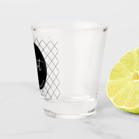 Custom Pilot Aviation School Afstuderen Elegant Shot Glas (Rechts)