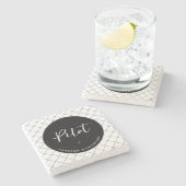 Custom Pilot Aviation School Afstuderen Elegant Stenen Onderzetter (Zijkant)