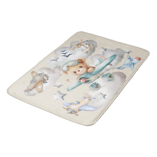 Custom Pilot Teddy Bear Badmat (Gekanteld)