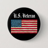 Custom Pin U.S. Veteran Pet Button VS vlag (Voorkant)