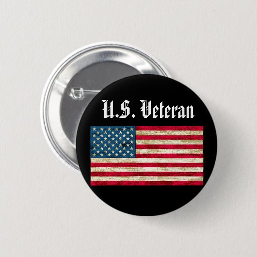 Custom Pin U.S. Veteran Pet Button VS vlag (Voorkant /achterkant)