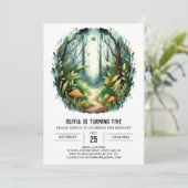 Custom Pine Trees Woodland Verjaardag Kaart (Staand voorkant)