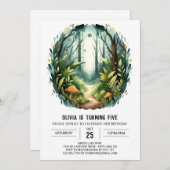 Custom Pine Trees Woodland Verjaardag Kaart (Voorkant / Achterkant)