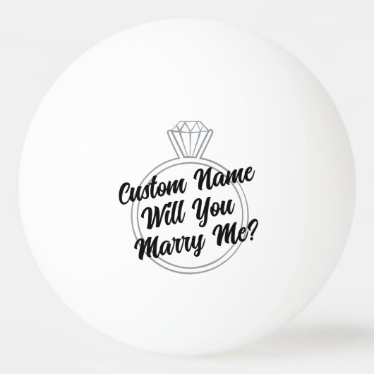 Custom Ping Pong Ball Proposal Engagement Gift (Voorkant)