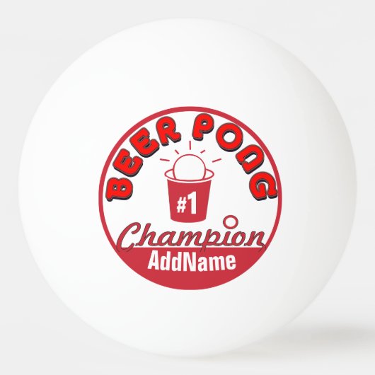 Custom Ping Pong Official League Ball (Voorkant)
