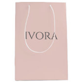 custom Pink Allure Chic Blush Feminine Style Medium Cadeauzakje (Voorkant)