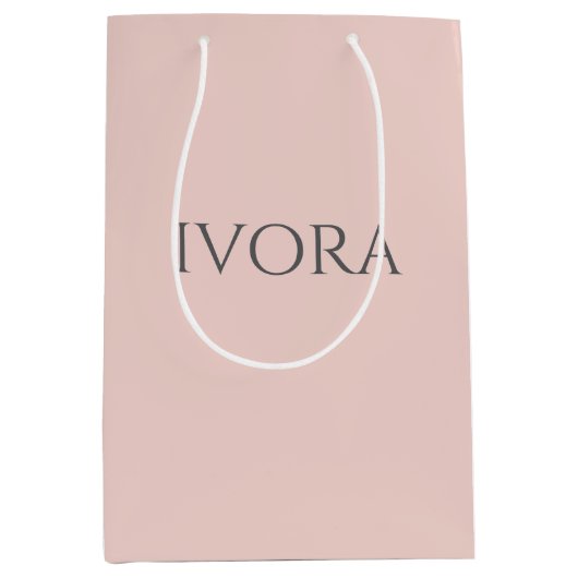 custom Pink Allure Chic Blush Feminine Style Medium Cadeauzakje (Voorkant)