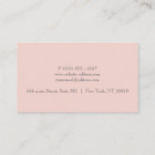 Custom Pink Allure Chic Feminine Branding Style Visitekaartje (Achterkant)