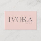 Custom Pink Allure Chic Feminine Branding Style Visitekaartje (Voorkant)