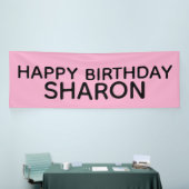 CUSTOM PINK BIRTHDAY PARTY BANNER (Beurs)