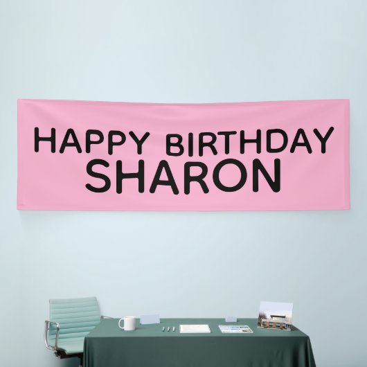CUSTOM PINK BIRTHDAY PARTY BANNER (Beurs)