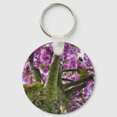 Custom Pink Blooming Tree Crown Photo - Sleutelhanger (Achterkant)