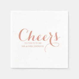 Custom Pink Blush Future Mr & Mrs Name Wedding Servet