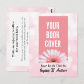 Custom Pink Book Promotie Briefkaart voor Auteurs (Voorkant / Achterkant)