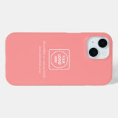 Custom Pink Business Logo Promo iphone case (Achterkant (horizontaal))