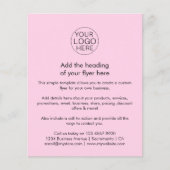 Custom Pink Business Logo Sjabloon Flyer (Voorkant)