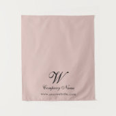 Custom Pink Business Table Runner Banner Script Wandkleed (Voorkant)