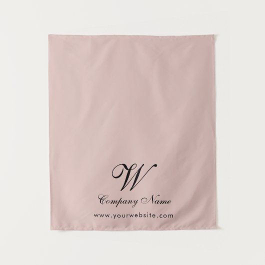 Custom Pink Business Table Runner Banner Script Wandkleed (Voorkant)