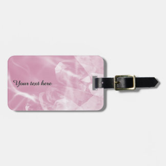Custom pink crystal luggage tag bagagelabel