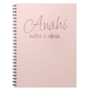 Custom Pink Faux Roos Gold Folie Notities & Idee Notitieboek