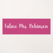 Custom Pink Future Mrs Bachelorette Vrijgezellenfe Yogamat (Voorkant (horizontaal))