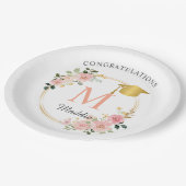 Custom Pink Girls Afstudeerfeest Papieren Bordje (Gekanteld)