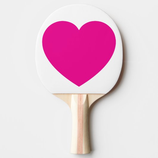 Custom Pink Heart Ping Pong Ball – Romantic Table Tafeltennisbatje (Voorkant)