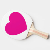 Custom Pink Heart Ping Pong Ball – Romantic Table Tafeltennisbatje (Zijkant)