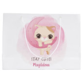 Custom Pink Kitten Groot Cadeauzakje (Achterkant)