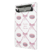 Custom Pink Macarons Frilly Coquette French Recipe Mini Klembord (Angled2)