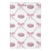 Custom Pink Macarons Frilly Coquette French Recipe Mini Klembord (Achterkant)