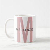 Custom Pink Monogram Mug Gift for Mom or Grandma Koffiemok (Links)