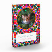 Custom Pink Orange Green Christmas Decor Gift Fotoblokken (Links)