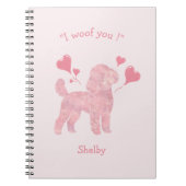 Custom Pink Poodle | Personalized Journal Gift Notitieboek (Voorkant)