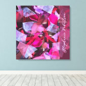 Custom Pink Purple Red Abstract 3D Effect Maximal Canvas Afdruk (Insitu (Houten vloer))