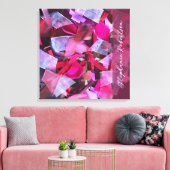 Custom Pink Purple Red Abstract 3D Effect Maximal Canvas Afdruk (Insitu (Woonkamer))