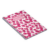 Custom Pink Rose Petals Pattern Notitieboek (Rechterzijde)